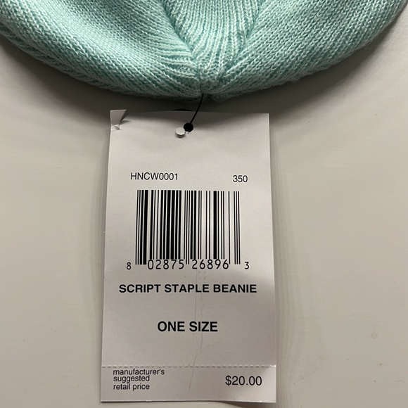 Hurley Script Staple Beanie Mint NWT - Picture 4 of 5